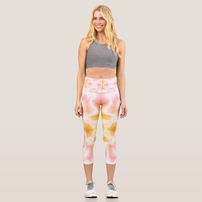 Bright Abstract  Capri Leggings (Front)
