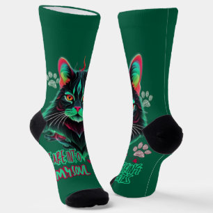 Bright Abstract Cat Vision Socks