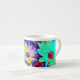 Bright Abstract Daisies  Espresso Cup