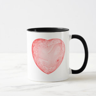 Bright abstract fractal red heart, Fractal heart Mug