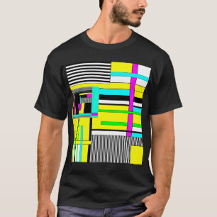 Bright abstract geometric neon pattern throw pillo T-Shirt
