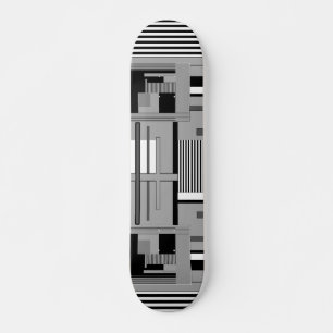 Bright abstract geometric neon pattern throw  skateboard