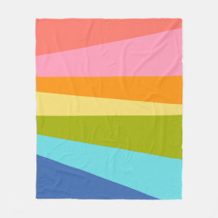 Bright Abstract Geometric Shapes   Rainbow   Fleece Blanket