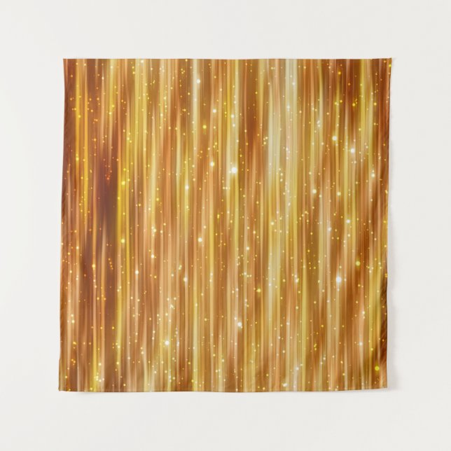 Bright abstract golden background with glitter tapestry (Front)