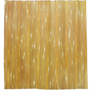 Bright abstract golden with glitter shower curtain