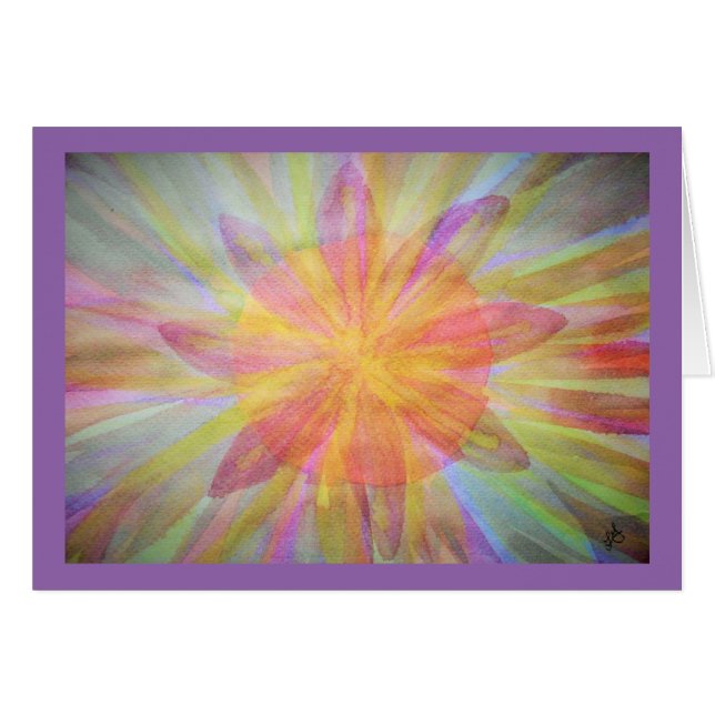 Bright, abstract, kaleidoscope watercolor (Front Horizontal)