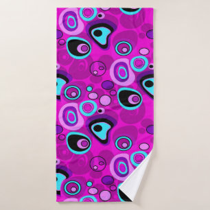 Bright, abstract , Magenta Bath Towel