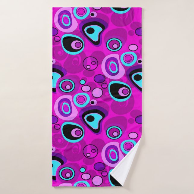 Bright, abstract , Magenta Bath Towel (Bath Towel)