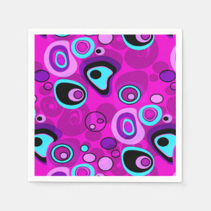 Bright, abstract , Magenta Napkin