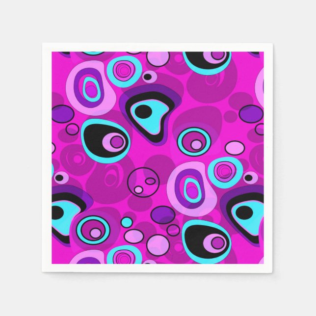 Bright, abstract , Magenta Napkin (Front)