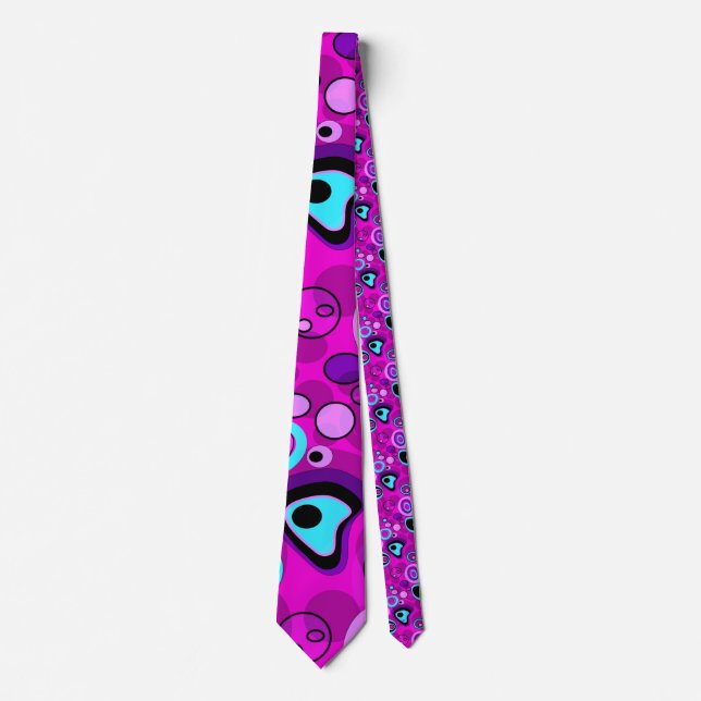 Bright, abstract , Magenta Tie (Front)