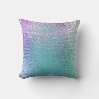 Bright Abstract Mosaic Multicolored Gloss Cushion