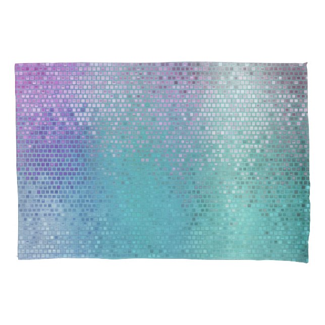 Bright Abstract Mosaic Multicolored Gloss Pillowcase (Front)