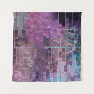 Bright abstract mosaic multicolored with gloss tapestry