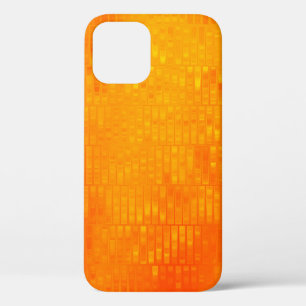 Bright abstract mosaic orange background with glos iPhone 12 case