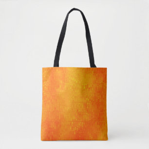 Bright abstract mosaic orange background with glos tote bag