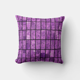 Bright abstract mosaic violet background with glos cushion