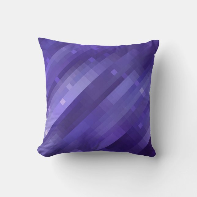 Bright abstract mosaic violet background with glos cushion (Front)