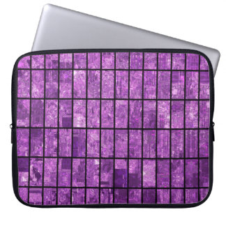 Bright abstract mosaic violet background with glos laptop sleeve