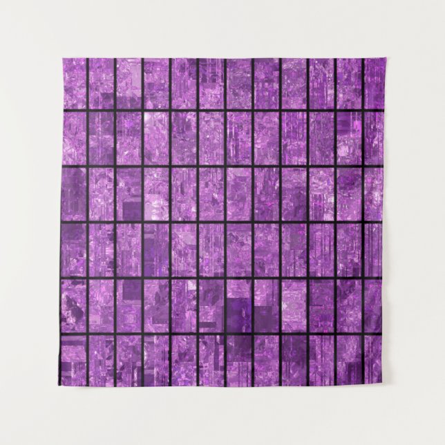 Bright abstract mosaic violet background with glos tapestry (Front)