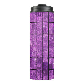 Bright abstract mosaic violet background with glos thermal tumbler