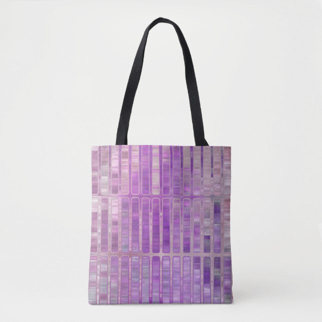 Bright abstract mosaic violet background with glos tote bag (Front)