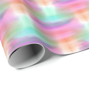 Bright Abstract Neon Rainbow Colourful Girly Wrapping Paper