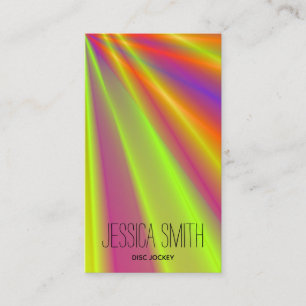 Bright Abstract Night Club Light Show DJ Business Card