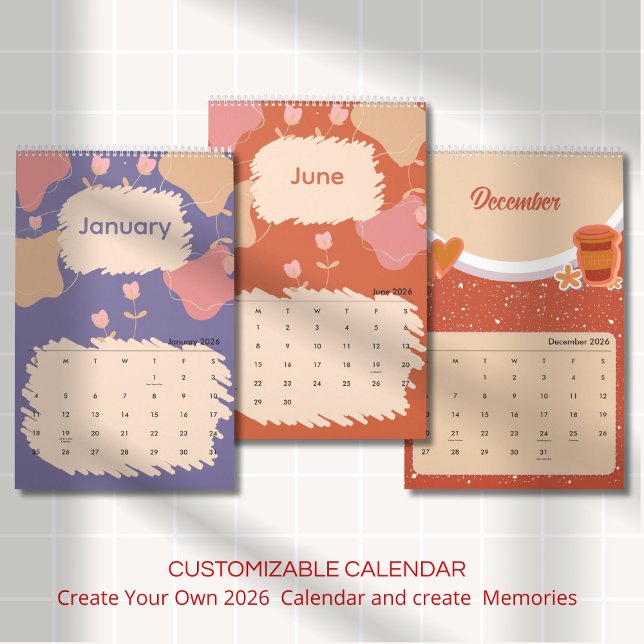 Bright Abstract Pastel Flowers Calendar (Creator Uploaded)