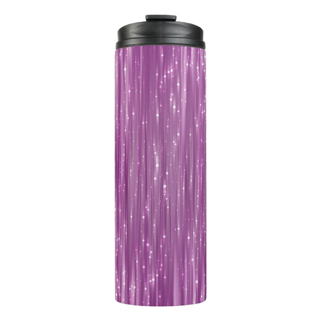 Bright abstract pink background with glitter thermal tumbler (Front)