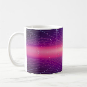 Bright abstract retro background made in 80s style coffee mug