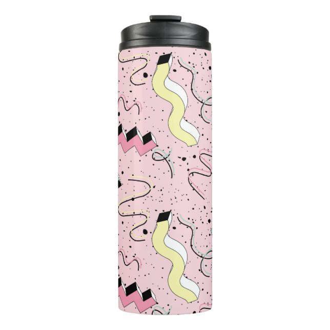 Bright abstract retro, seamless pattern. thermal tumbler (Front)