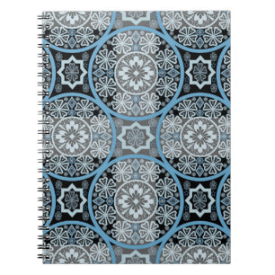 Bright abstract seamless lace pattern romantic pri notebook