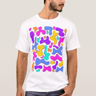 Bright acid liquid shapes T-Shirt