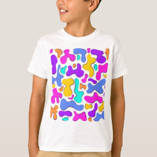 Bright acid liquid shapes T-Shirt