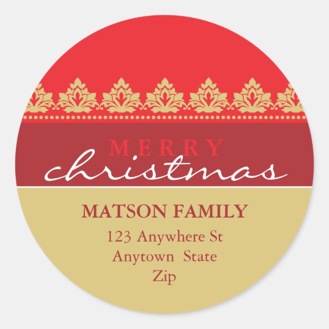 BRIGHT ADDRESS LABELS :: pretty bordered 2 (Front)