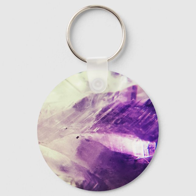 Bright Amethyst Crystal Key Ring (Front)