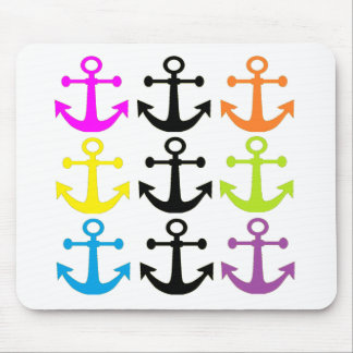 Bright Anchors Mouse Mat