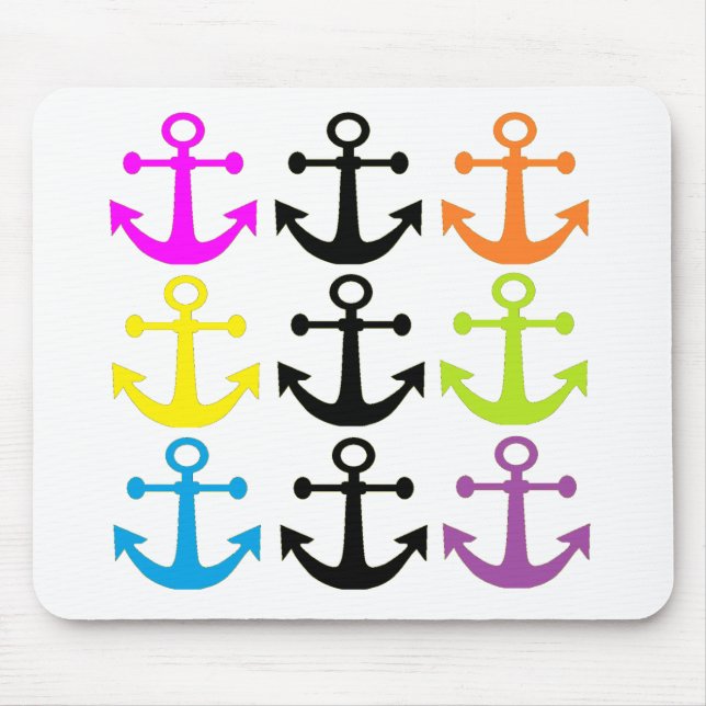 Bright Anchors Mouse Mat (Front)