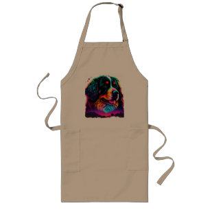 Bright and Beautiful Bernese Mountain Dog Long Apron