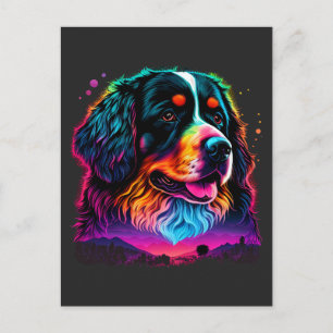 Bright and Beautiful Bernese Mountain Dog Postcard