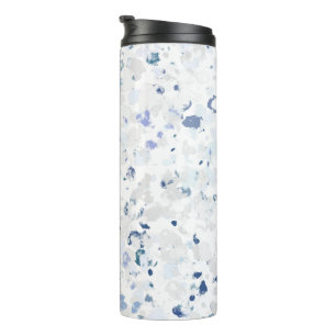 Bright and Blue and Grey Splatter Thermal Tumbler