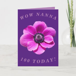 Bright and Bold 100th Birthday Card for Nanna