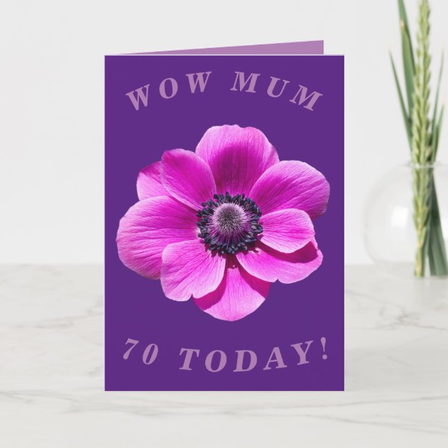Bright and Bold 70th Birthday Card for Mum (Front)