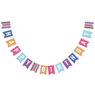 Bright and Bold Colour Swatch Birthday Bunting