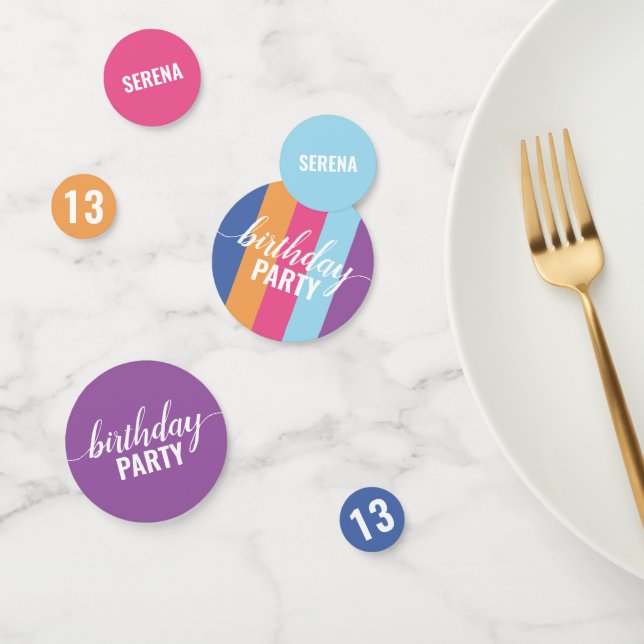 Bright and Bold Colour Swatch Birthday Confetti (Group)