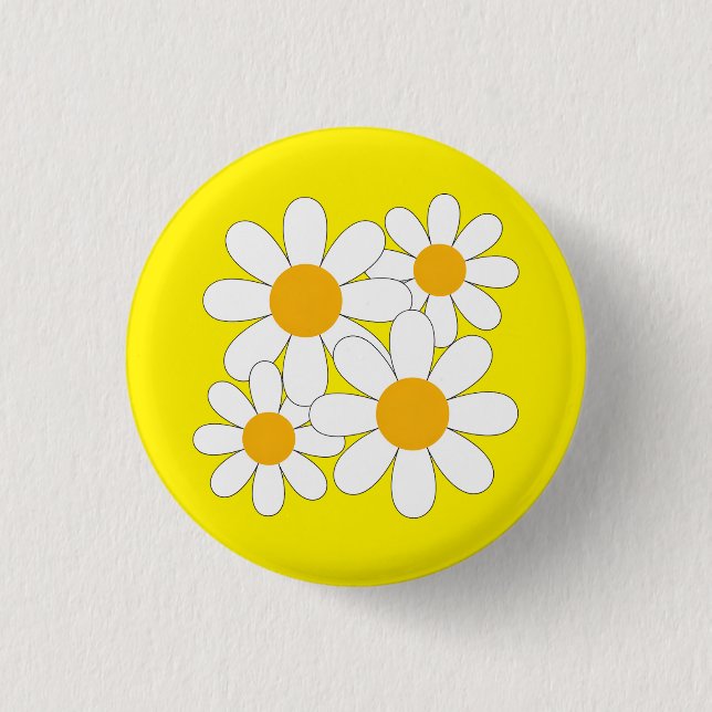 Bright and Bold Daisy 3 Cm Round Badge (Front)