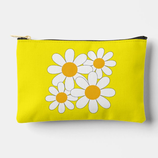 Bright and Bold Daisy Accessory Pouch (Front)
