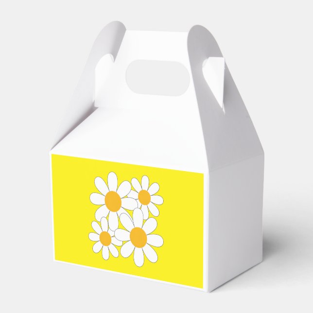Bright and Bold Daisy Favour Box (Front Side)