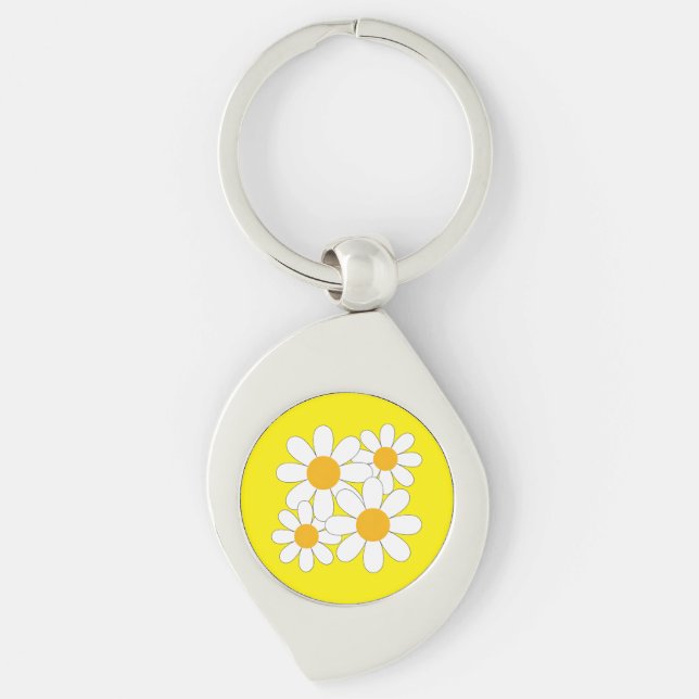 Bright and Bold Daisy Key Ring (Front)